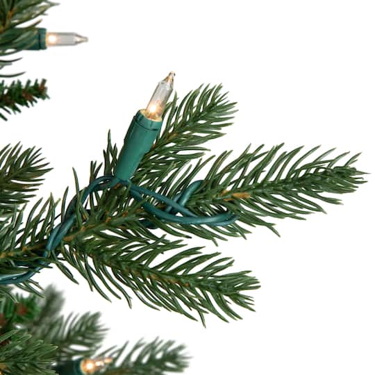 Northlight 9ft. Pre-Lit Real Touch Medium Grande Spruce Artificial Christmas Tree, Clear Incandescent Lights